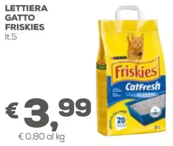 Pan Purina Friskies Lettiera Gatto 5 lt offerta
