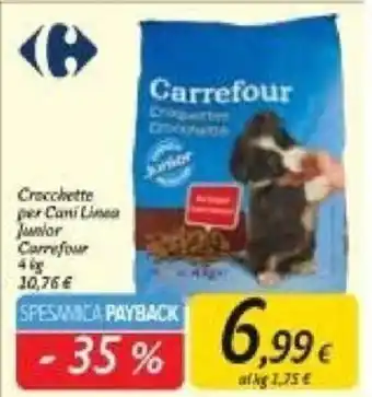 Carrefour Carrefour Crocchette per Cani Linea Junior 4 kg offerta