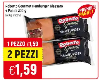 Galassia Roberto Gourmet Hamburger Glassato 4 Panni 300 g 2 pezzi offerta