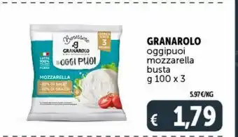 Deco Superstore Oggipuoi mozzarella granarolo busta g 100x3 offerta