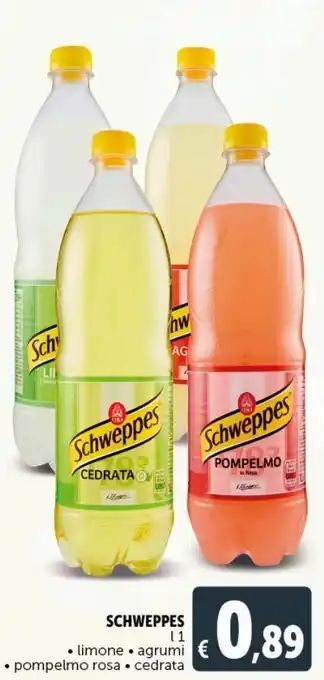 Deco Supermercati -limone -agrumi -pompelmo rosa -cedrata schweppes offerta