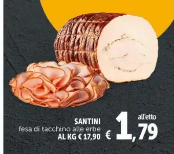 Deco Supermercati Fesa di tacchino alle erbe santini offerta