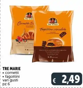 Deco Supermercati -cornetti -fagottini vari gusti tre marie offerta