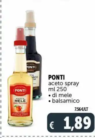 Deco Supermercati Aceto spray -di mele -balsamico ponti offerta