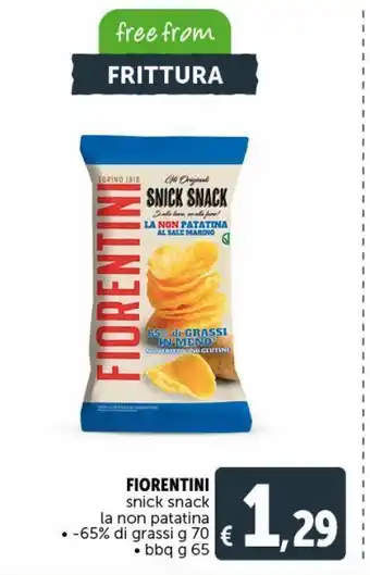 Deco Supermercati Snick snack la non patatina -65% di grassi -bbq fiorentini offerta