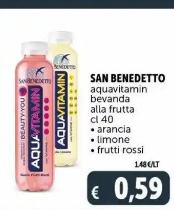 Deco Supermercati Aquavitamin bevanda alla frutta -arancia -limone -frutti rossi san benedetto offerta
