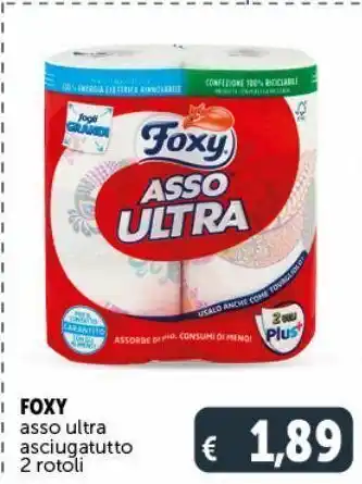 Deco Supermercati Asso ultra asciugatutto 2 rotoli foxy offerta