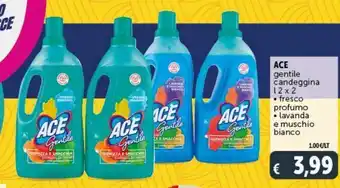 Deco Supermercati Gentile candeggina -fresco profumo -lavanda e muschio bianco ace offerta