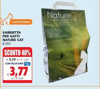 Il Gigante Sabbietta per gatti nature cat offerta