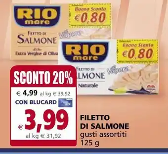 Il Gigante Filetto di salmone rio mare offerta