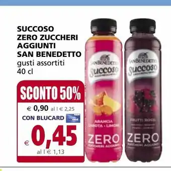 Il Gigante Succoso zero zuccheri aggiunti san benedetto offerta