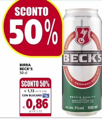 Il Gigante Birra beck's offerta