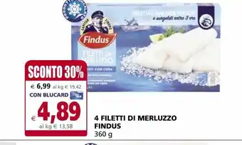 4 filetti di merluzzo findus