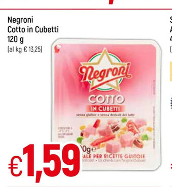Galassia Negroni Cotto in Cubetti 120 g offerta