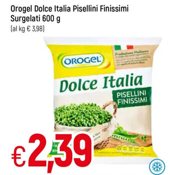 Galassia Orogel Dolce Italia Pisellini Finissimi Surgelati 600 g offerta