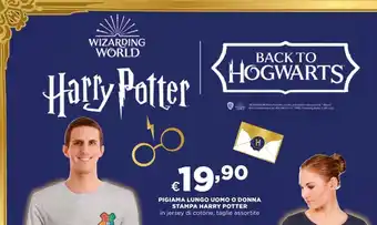 Coop Pigiama lungo uomo o donna stampa harry potter offerta