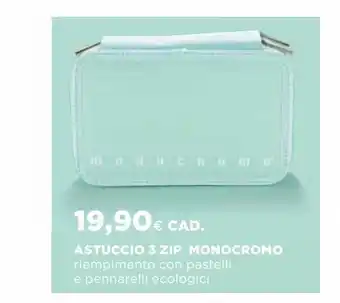 Coop Astuccio 3 zip monocromo offerta