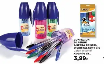 Coop Confezioni 20 penne a sfera cristal o cristal soft bic - a partire da offerta