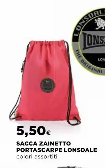 Coop Sacca zainetto portascarpe lonsdale offerta