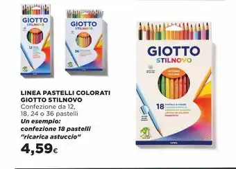 Coop Linea pastelli colorati giotto stilnovo offerta