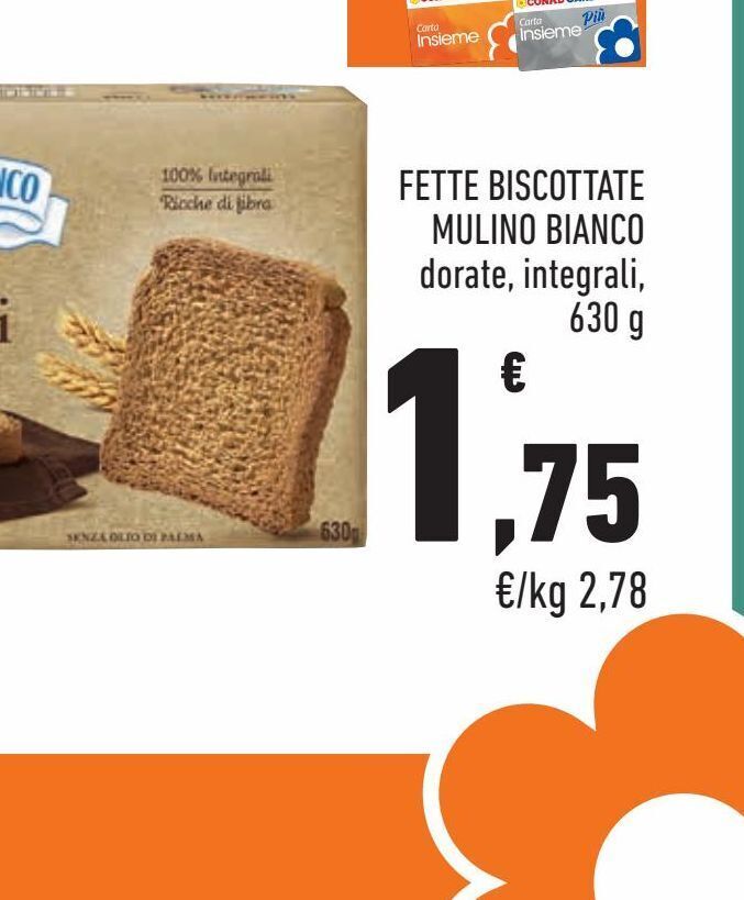 Fette biscottate mulino bianco 630g offerta di Conad City