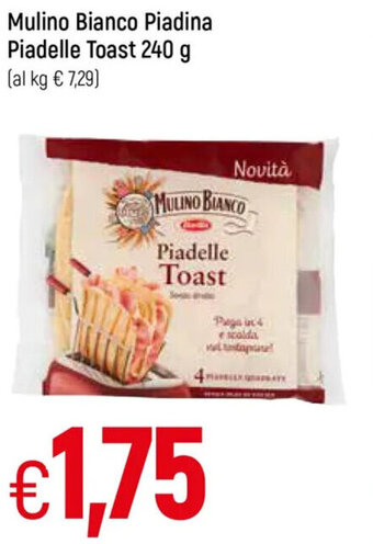 Galassia Mulino Bianco Piadina Piadelle Toast 240 g offerta