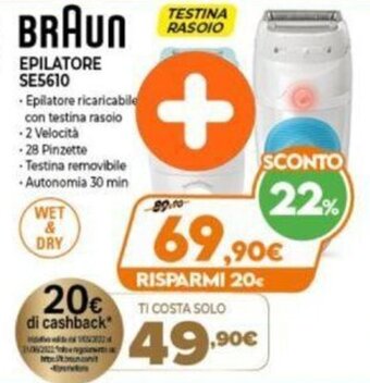 Expert Braun Epilatore SE5610 offerta