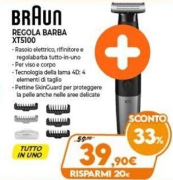 Expert Braun Regola Barba XT5100 offerta