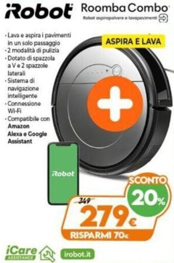 Expert Robot Roomba Combo offerta