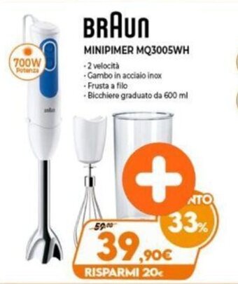 Expert Braun Minipimer MQ3005WH offerta