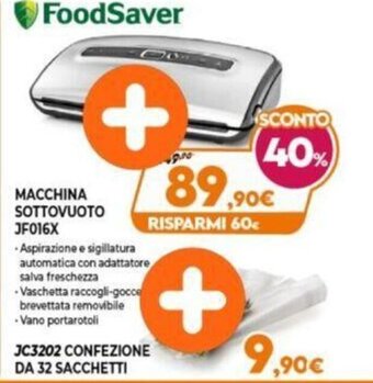 Expert FoodSaver Macchina Sottovuoto JF016X offerta