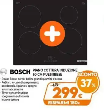 Expert Bosch Piano Cottura Induzione 60 cm PUE611BBS5E offerta