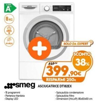 Expert smeg Asciugatrice DT182EX offerta