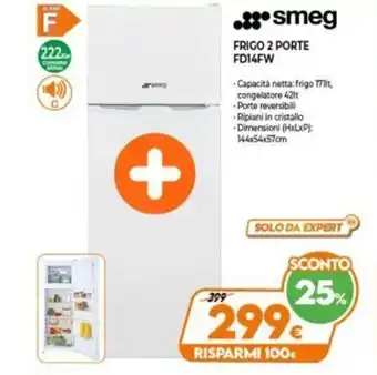 Expert smeg Frigo 2 Porte FD14FW offerta