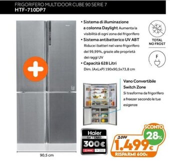 Expert Haier Frigorifero Multidoor Cube 90 Serie 7 HTF-710DP7 offerta