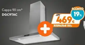 Expert Glem Gas Cappa 90 cm* DGC9TAC offerta