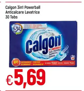 Galassia Calgon 3in1 Powerball Anticalcare Lavatrice 30 Tabs offerta