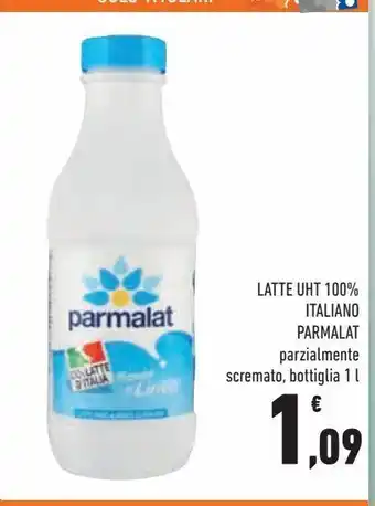 Conad City Latte uht 100% italiano parmalat parzialmente scremato, bottiglia 11 offerta