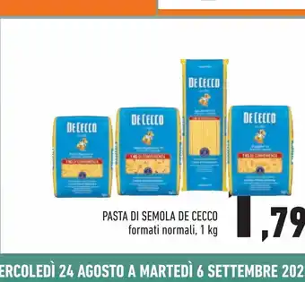 Conad City Pasta di semola de cecco formati normali, 1kg offerta