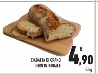 Ciabatta di grano duro integrale