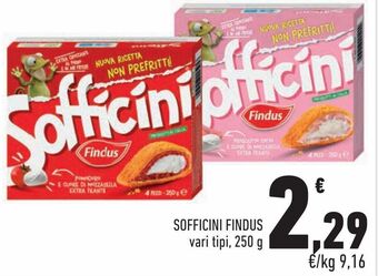 Sofficini findus vari tipi 250g