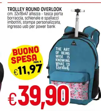 Galassia Trolley Round Overlook 32x18x47 cm altezza offerta