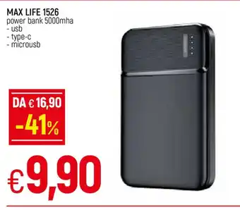Galassia Max Life 1526 power bank 5000 mha offerta