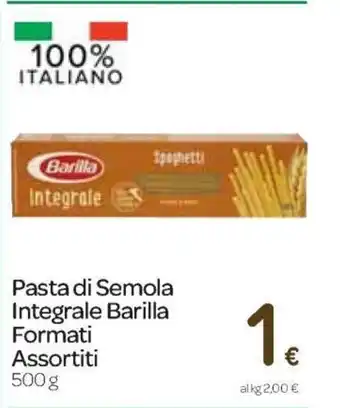 Carrefour Express Barilla Pastadi Semola Integrale Formati Assortiti 500 g offerta