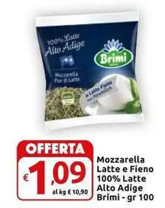 Brimi Mozzarella Latte e Fieno 100% Latte Alto Adige gr 100