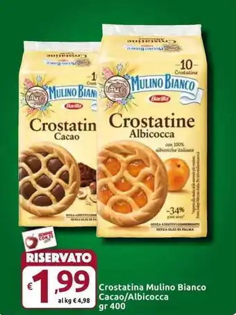 Carrefour Express Barilla Mulino Bianco Crostatina Cacao/Albicocca gr 400 offerta
