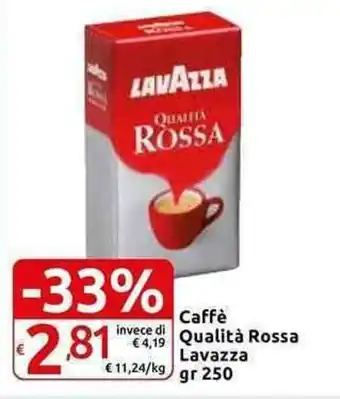 Carrefour Express Lavazza Caffè Qualità Rossa gr 250 offerta