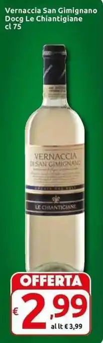 Carrefour Express Le Chiantigiane Vernaccia San Gimignano Docg cl 75 offerta