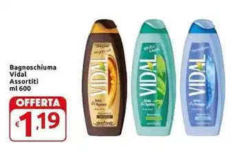 Carrefour Express Vidal Bagnoschiuma Assortiti ml 600 offerta