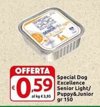 Carrefour Express Special Dog Excellence Senior Light/Puppy&Junior gr 150 offerta